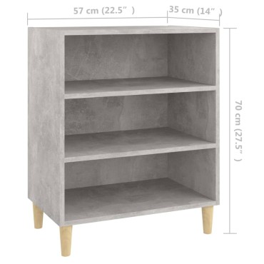 vidaXL Ντουλάπι Γκρι Σκυροδέματος 57x35x70cm Επεξεργασμένο Ξύλο 1 τεμ.
