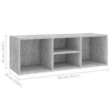 vidaXL Παπουτσοθήκη / Πάγκος Γκρι Σκυρ. 105x35x35cm από Επεξ. Ξύλο