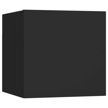 vidaXL Έπιπλο Τηλεόρασης Κρεμαστό Μαύρο 30,5x30x30cm από Επεξ. Ξύλο