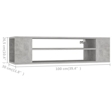 vidaXL Έπιπλο Τηλεόρασης Κρεμ. Γκρι Σκυρ. 100x30x26,5cm Επεξ. Ξύλο