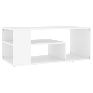 vidaXL Τραπεζάκι Σαλονιού Λευκό 100x50x40cm Επεξεργασμένο Ξύλο 1 τεμ.
