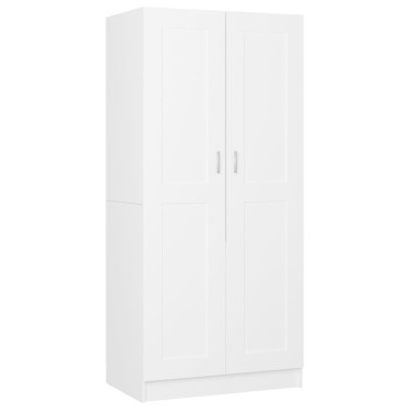 vidaXL Ντουλάπα Λευκή 85,2x51,5x180cm από Επεξ. Ξύλο 1 τεμ.