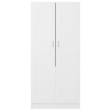 vidaXL Ντουλάπα Λευκή 85,2x51,5x180cm από Μοριοσανίδα 1 τεμ.