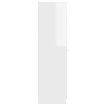 vidaXL Συρταριέρα Γενικής Χρήσης Γυαλ. Λευκό 30x42,5x150 Μοριοσανίδα 30x42,5x150cm 1 τεμ.