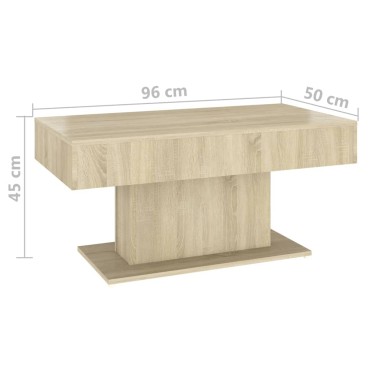 vidaXL Τραπεζάκι Σαλονιού Sonoma Δρυς 96x50x45cm από Επεξεργ. Ξύλο 1 τεμ.
