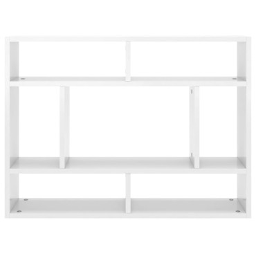vidaXL Ραφιέρα Τοίχου Γυαλιστερό Λευκό 75x16x55cm από Επεξ. Ξύλο 1 τεμ.