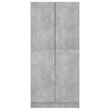 vidaXL Ντουλάπα Γκρι Σκυροδέματος 85,2x51,5x180cm από Επεξ. Ξύλο 1 τεμ.