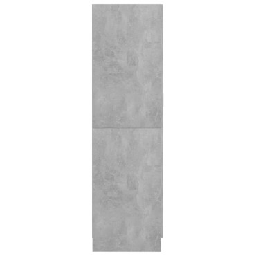 vidaXL Ντουλάπα Γκρι Σκυροδέματος 85,2x51,5x180cm από Επεξ. Ξύλο 1 τεμ.