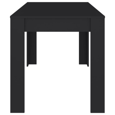vidaXL Τραπεζαρία Μαύρη 140x74,5x76cm από Επεξεργασμένο Ξύλο 1 τεμ.