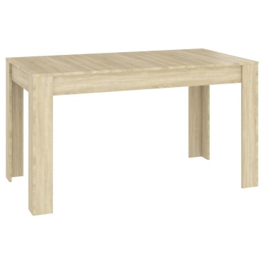 vidaXL Τραπεζαρία Sonoma Δρυς 140x74,5x76cm Επεξεργασμένο Ξύλο 1 τεμ.
