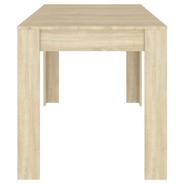 vidaXL Τραπεζαρία Sonoma Δρυς 140x74,5x76cm Επεξεργασμένο Ξύλο 1 τεμ.