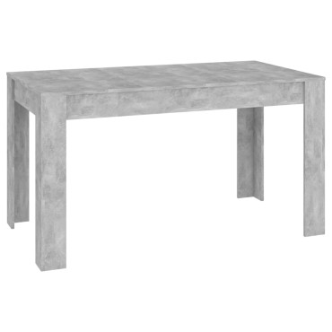 vidaXL Τραπεζαρία Γκρι Σκυροδέματος 140x74,5x76cm Επεξ. Ξύλο 1 τεμ.