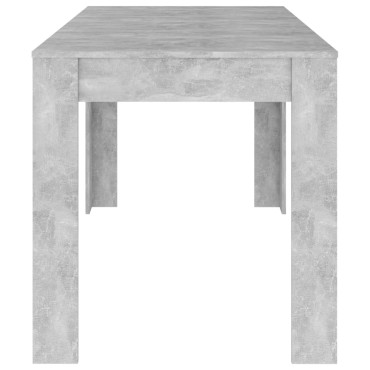 vidaXL Τραπεζαρία Γκρι Σκυροδέματος 140x74,5x76cm Επεξ. Ξύλο 1 τεμ.