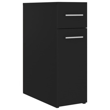 vidaXL Συρταριέρα Γενικής Χρήσης Μαύρη 20x45,5x60cm Επεξ. Ξύλο 1 τεμ.