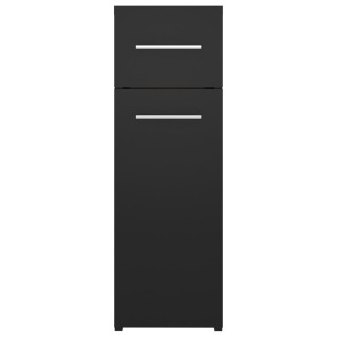 vidaXL Συρταριέρα Γενικής Χρήσης Μαύρη 20x45,5x60cm Επεξ. Ξύλο 1 τεμ.