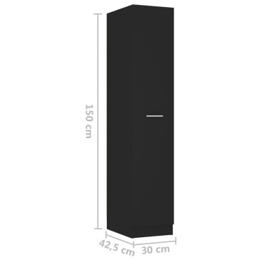 vidaXL Συρταριέρα Γενικής Χρήσης Μαύρο 30x42,5x150 από Μοριοσανίδα 30x42,5x150cm 1 τεμ.