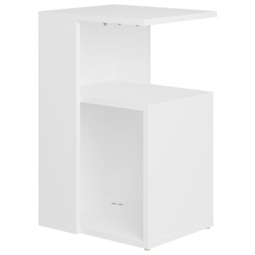 vidaXL Τραπέζι Βοηθητικό Λευκό 36x30x56cm από Επεξ. Ξύλο 1 τεμ.