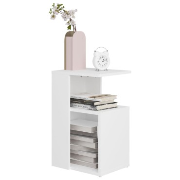 vidaXL Τραπέζι Βοηθητικό Λευκό 36x30x56cm από Επεξ. Ξύλο 1 τεμ.
