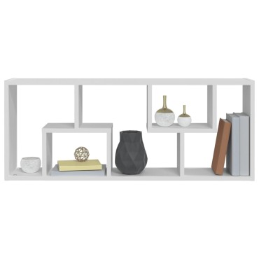 vidaXL Ραφιέρα Τοίχου Λευκό 36x16x90cm από Επεξεργασμένο Ξύλο 1 τεμ.
