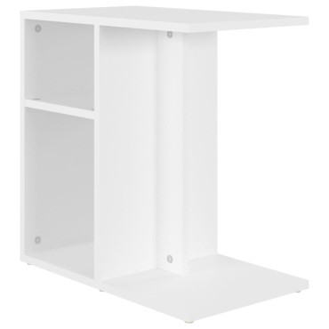 vidaXL Τραπέζι Βοηθητικό Λευκό 50x30x50cm από Επεξ. Ξύλο 1 τεμ.