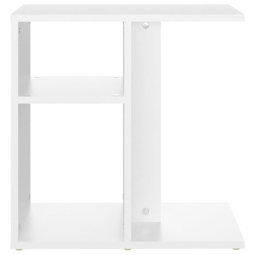 vidaXL Τραπέζι Βοηθητικό Λευκό 50x30x50cm από Επεξ. Ξύλο 1 τεμ.