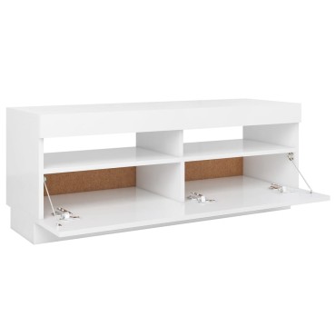vidaXL Έπιπλο Τηλεόρασης με LED Λευκό 100x35x40cm