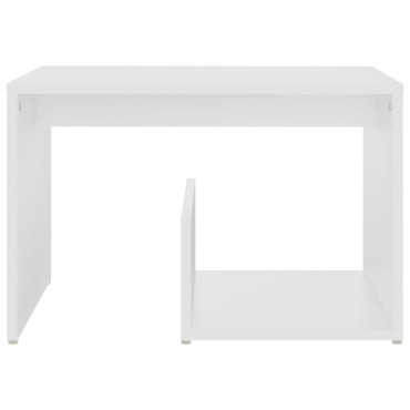 vidaXL Τραπέζι Βοηθητικό Λευκό 59x36x38cm από Επεξ. Ξύλο 1 τεμ.
