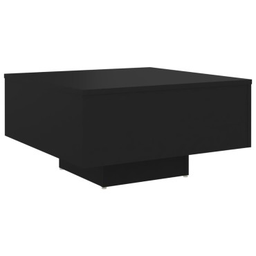 vidaXL Τραπεζάκι Σαλονιού Μαύρο 60x60x31,5cm Επεξ. Ξύλο 1 τεμ.