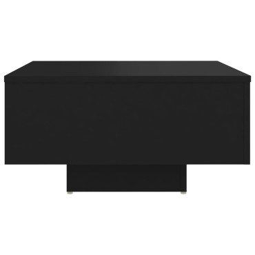 vidaXL Τραπεζάκι Σαλονιού Μαύρο 60x60x31,5cm Επεξ. Ξύλο 1 τεμ.