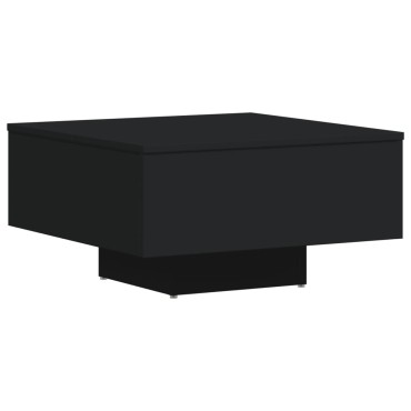 vidaXL Τραπεζάκι Σαλονιού Μαύρο 60x60x31,5cm Επεξ. Ξύλο 1 τεμ.