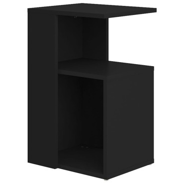 vidaXL Τραπέζι Βοηθητικό Μαύρο 36x30x56cm από Επεξ. Ξύλο 1 τεμ.