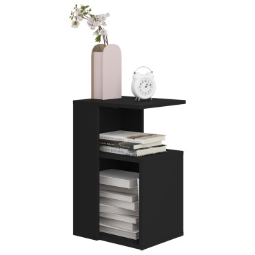 vidaXL Τραπέζι Βοηθητικό Μαύρο 36x30x56cm από Επεξ. Ξύλο 1 τεμ.