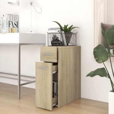 vidaXL Συρταριέρα Γενικής Χρήσης Sonoma Δρυς 20x45,5x60 Επεξ. Ξύλο 20x45,5x60cm 1 τεμ.