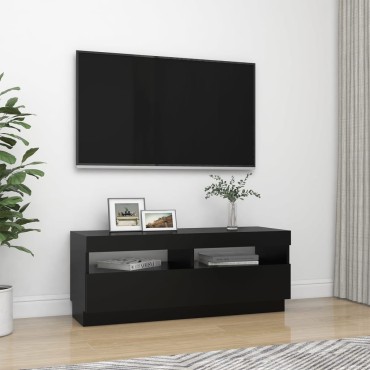 vidaXL Έπιπλο Τηλεόρασης με Φωτισμό LED Μαύρο 100x35x40cm