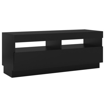 vidaXL Έπιπλο Τηλεόρασης με Φωτισμό LED Μαύρο 100x35x40cm
