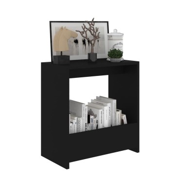 vidaXL Τραπεζάκι Βοηθητικό Μαύρο 50x26x50cm από Επεξ. Ξύλο 1 τεμ.