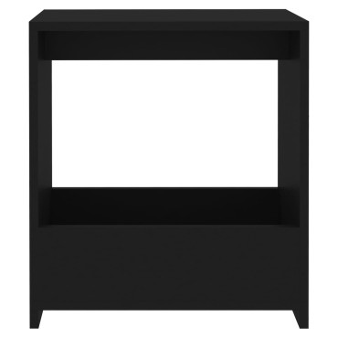 vidaXL Τραπεζάκι Βοηθητικό Μαύρο 50x26x50cm από Επεξ. Ξύλο 1 τεμ.