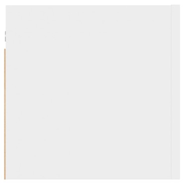 vidaXL Κομοδίνο Λευκό 30,5x30x30cm από Επεξ. Ξύλο 1 τεμ.