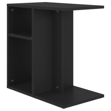 vidaXL Τραπέζι Βοηθητικό Μαύρο 50x30x50cm από Επεξ. Ξύλο 1 τεμ.