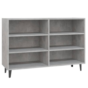 vidaXL Ραφιέρα Γκρι Σκυροδέματος 103,5x35x70cm από Επεξεργ. Ξύλο 1 τεμ.