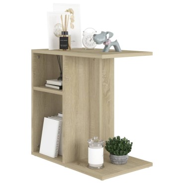 vidaXL Τραπέζι Βοηθητικό Sonoma Δρυς 50x30x50cm Επεξ. Ξύλο 1 τεμ.