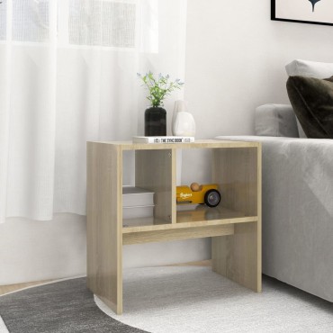 vidaXL Τραπέζι Βοηθητικό Sonoma Δρυς 50x30x50cm Επεξ. Ξύλο 1 τεμ.