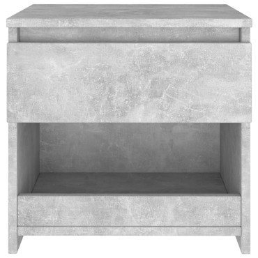 vidaXL Κομοδίνο Γκρι Σκυροδέματος 40x30x39cm από Επεξ. Ξύλο 1 τεμ.