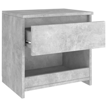 vidaXL Κομοδίνο Γκρι Σκυροδέματος 40x30x39cm από Επεξ. Ξύλο 1 τεμ.