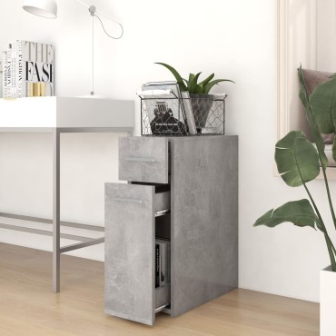 vidaXL Συρταριέρα Γενικής Χρήσης Γκρι Σκυρ. 20x45,5x60cm Επεξ. Ξύλο 1 τεμ.