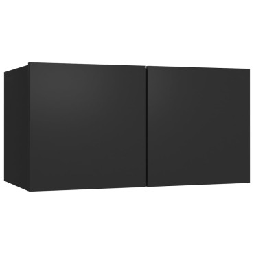 vidaXL Έπιπλο Τηλεόρασης Κρεμαστό Μαύρο 60x30x30cm