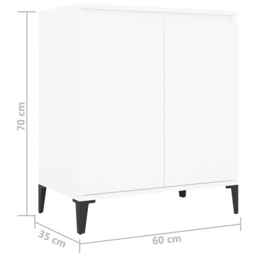 vidaXL Συρταριέρα Λευκή 60x35x70cm από Επεξεργασμένο Ξύλο 1 τεμ.
