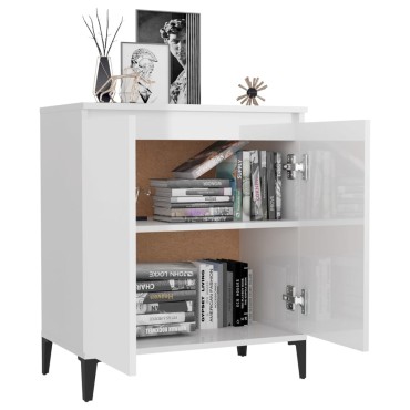 vidaXL Ντουλάπι Γυαλιστερό Λευκό 60x35x70cm από Επεξεργασμένο Ξύλο 1 τεμ.