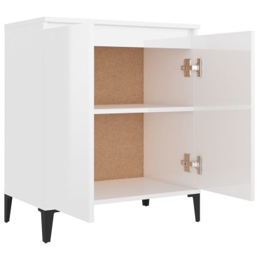vidaXL Ντουλάπι Γυαλιστερό Λευκό 60x35x70cm από Επεξεργασμένο Ξύλο 1 τεμ.