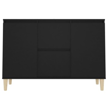vidaXL Μπουφές Μαύρη 101x35x70cm από Επεξεργασμένο Ξύλο 1 τεμ.